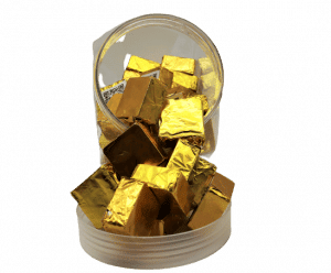 Delta 8 Chocolate Squares 40 Piece Display Jar - Gold 50 mg