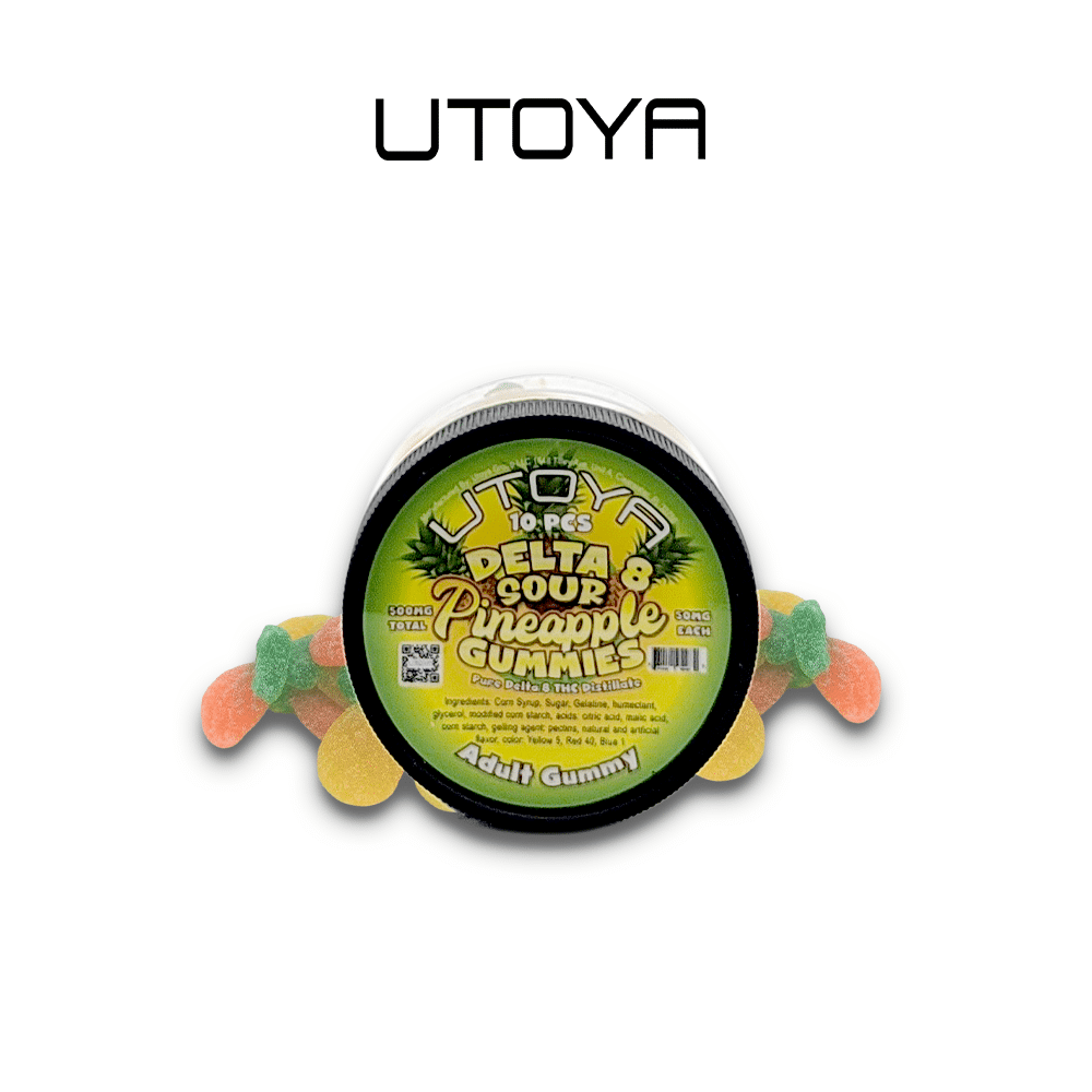 Delta 8 THC Gummies Sour Pineapple - UTOYA