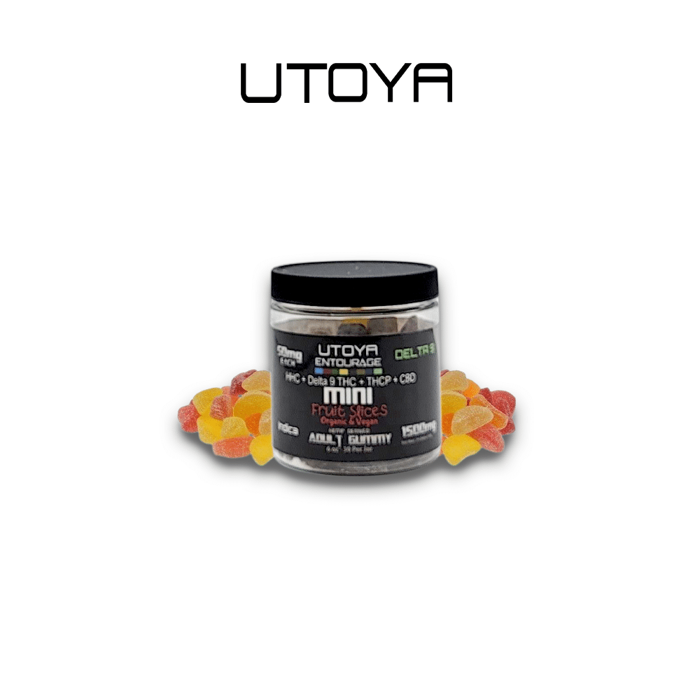 Delta 9 THC Mini Fruit Slice Gummies 50mg | Organic & Vegan