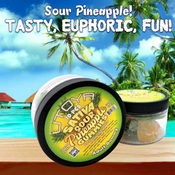 Sativa THC Gummies Sour Pineapple