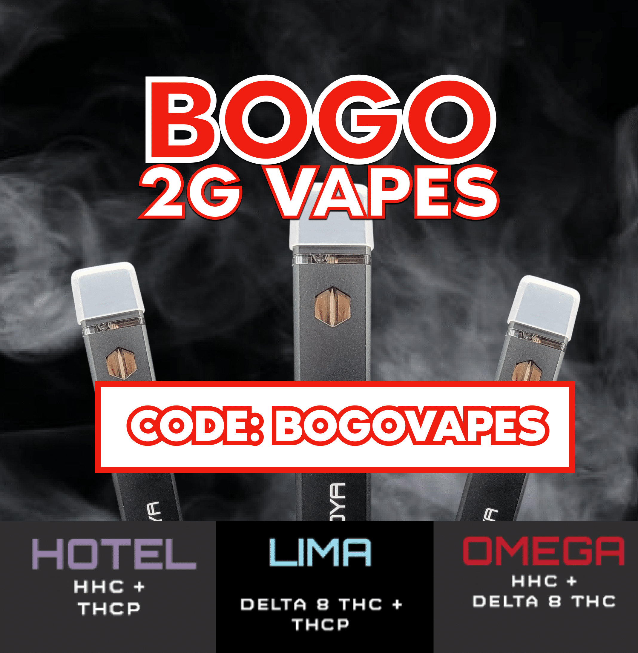 BOGO 2 Gram Disposable Vape Sale - HHC | Delta 8 | THCP