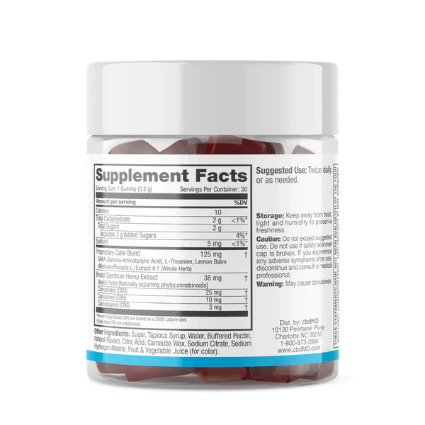 Broad Spectrum CBD Calm Gummies 750mg - Image 3