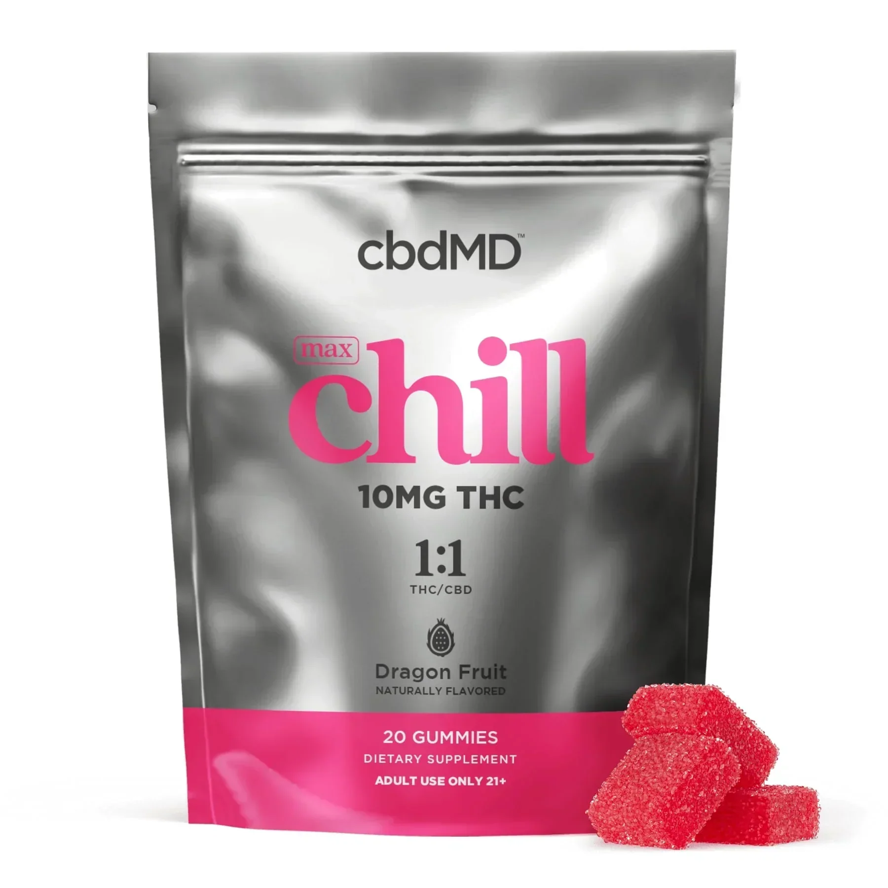 Max Chill Delta 9 Gummies 1:1 CBD: D9