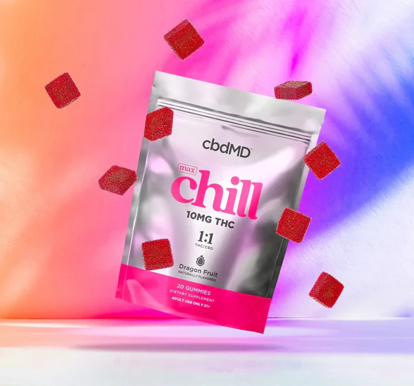 Max Chill Delta 9 Gummies 1:1 CBD: D9 - Image 2