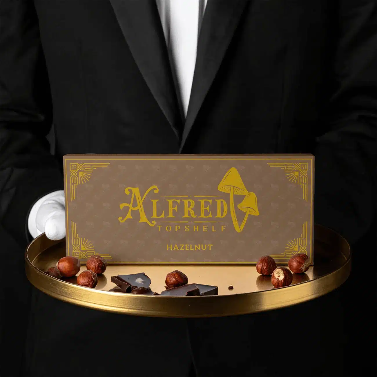 Alfred Top Shelf Mushroom Bar Hazelnut Escape