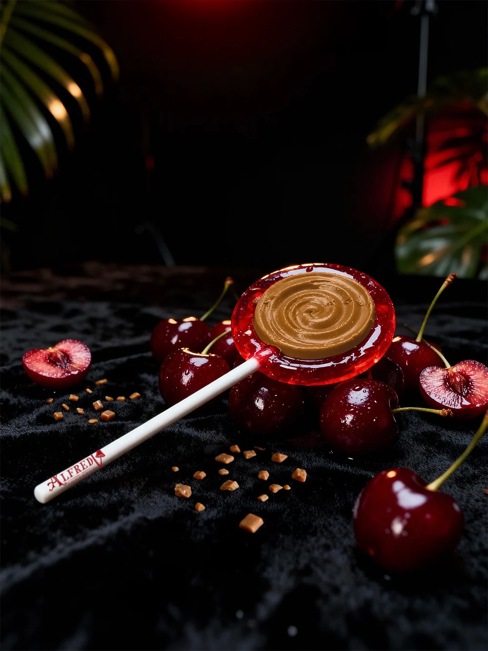 Cherry Drop Mushroom Lolipop