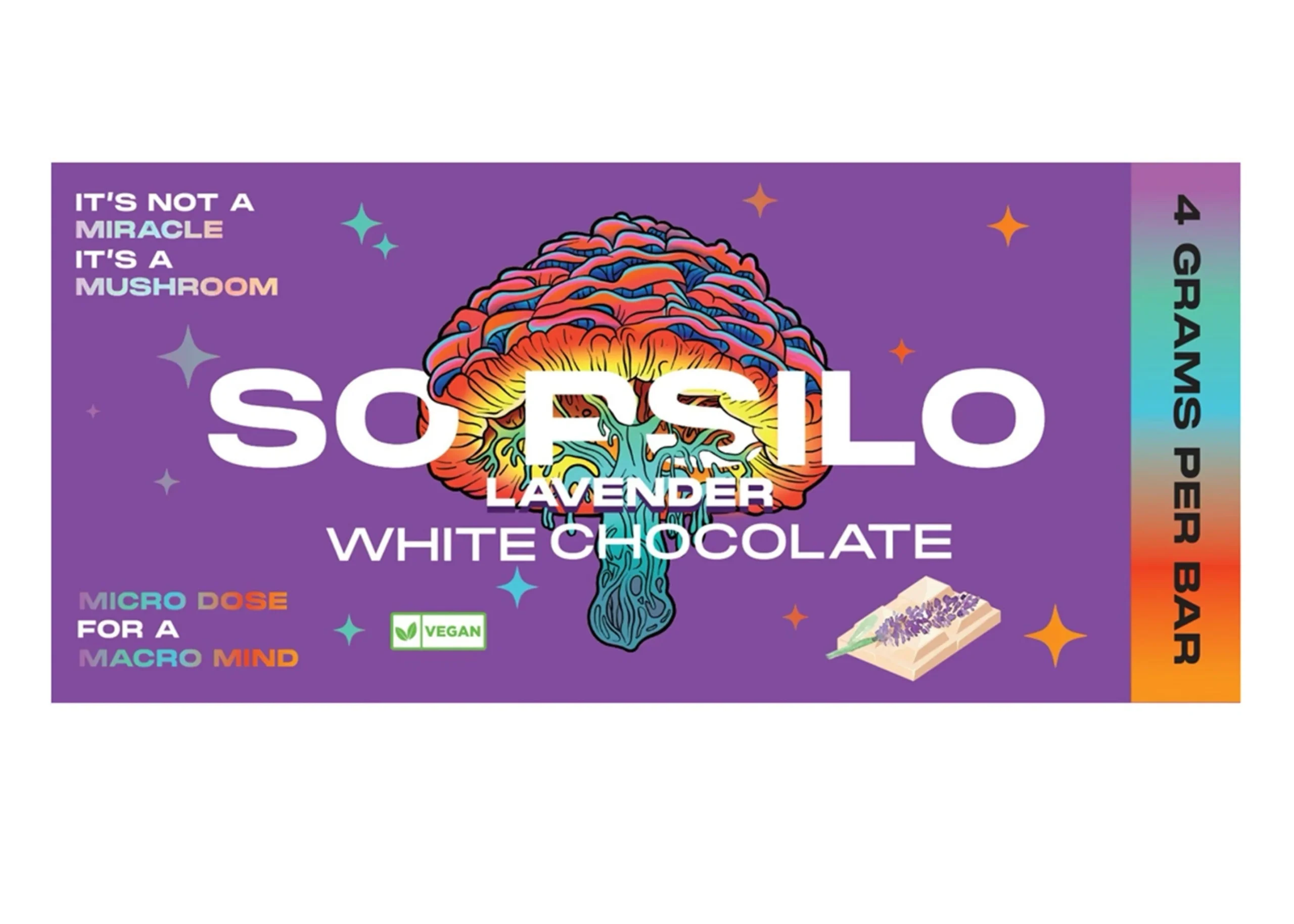 Vegan Lavendar White Chocolate Shroom Bar