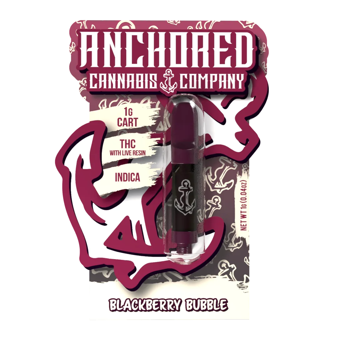 Binoid Anchored 1G THCA Vape Cartridge, Blackberry Bubble